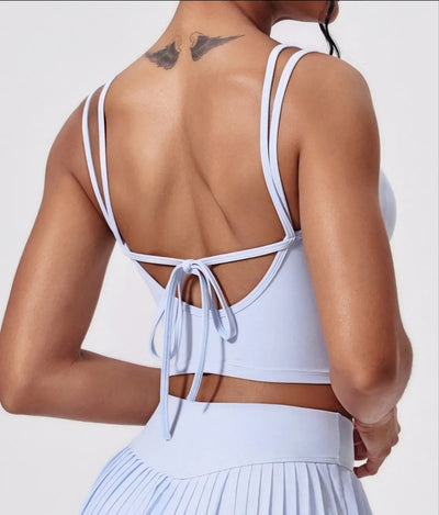 SPARK Beautiful Back Double Shoulder Straps Top CY5227