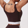 SPARK Contrast Color Yoga Pleated Bra Sports Vest CY5483