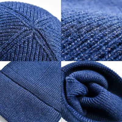 SPARK Unisex Thick Knit Beanie | Warm Winter Cuffed Hat with Ear Coverage