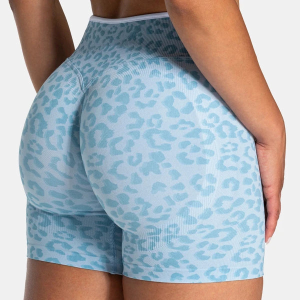 SPARK Seamless Leopard-print Yoga Fitness Shorts RXW3006-2