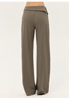 SPARK Women's Irregular Button Waist Wide Leg Pants DS126128