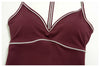 SPARK Women's Color-Block V-neck Halter Yoga Tank Top ZC9615
