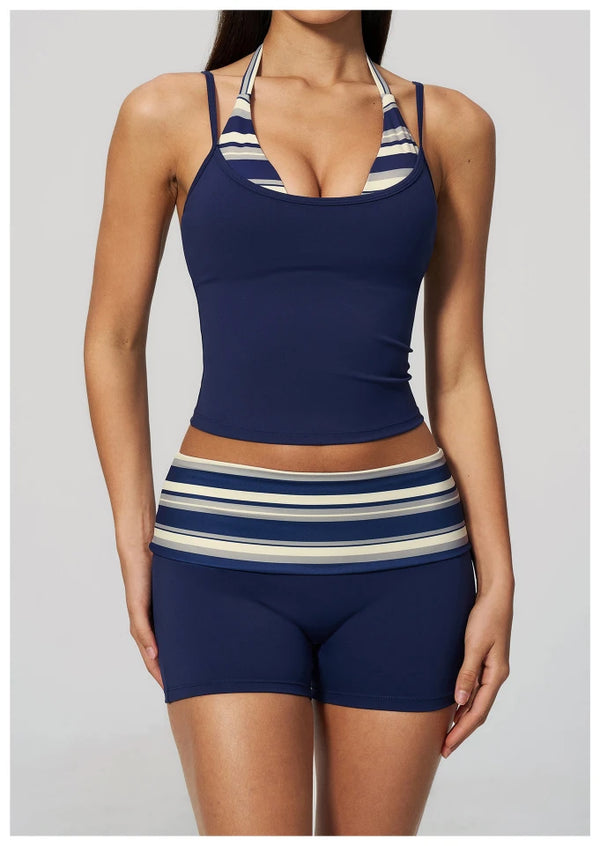SPARK New Color-blocked Polka Dot Yoga Tank Top ZC4549