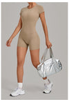 SPARK Women's Round Neck Backless Bodysuit with Adjustable Straps TF2701