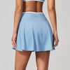 SPARK Women’s Cross Waist Contrast Color Yoga Sport Tennis Skirt ZC2134