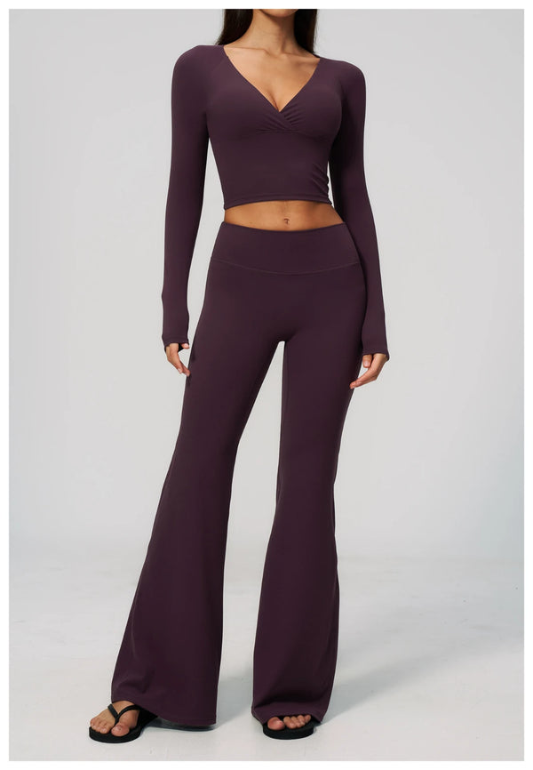 SPARK Women's Slim-Fit Long-Sleeve Yoga Top ZC4208