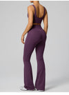 SPARK Women's High Waist Shaping Yoga Flare Pants with Pocket FYD248