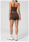 SPARK New Fashionable Contrast Color Yoga Outfit 2 Piece Set ZC4533