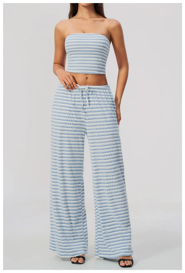 SPARK Women's Striped Loose-fit Yoga Sweatpants ZC4556