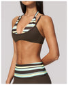 SPARK New Color-blocked Polka Dot Yoga Bra ZC4549
