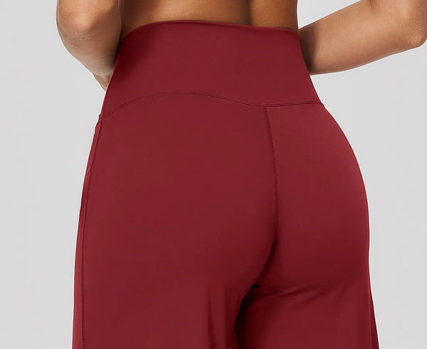 SPARK Women's Naked-Feel Cross Waist Yoga Wide Leg Pants ZC2588