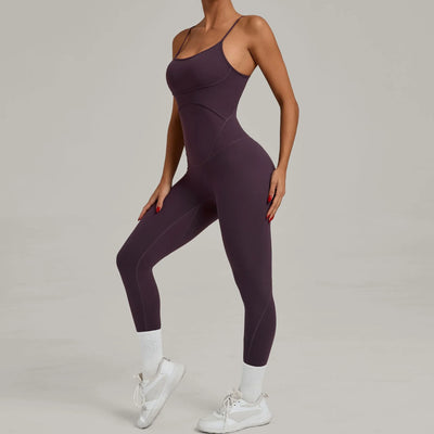 SPARK Cross Adjustable Shoulder Straps Fitness Jumpsuit QS0012