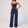 SPARK Cross Back Yoga Flared Jumpsuit For Women ZC4529