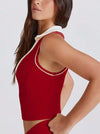 SPARK V-shaped Polo Collar Running Pilates Fitness Vest QY6537