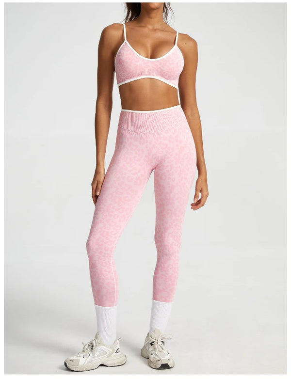 SPARK Seamless Leopard-print Yoga Fitness Leggings RXW3006-2