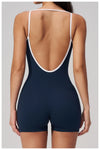 SPARK Women's Square Neck Backless Yoga Fitness Bodysuit ZC2134-2