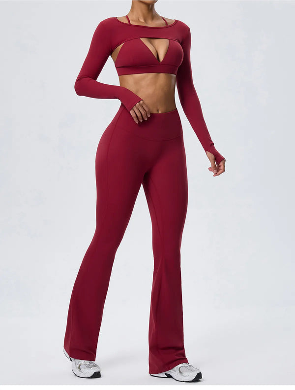 SPARK Women's Naked-Feel Brushed Long Sleeve Yoga Cover-Up Top YEL62538