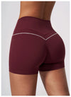 SPARK 2026 New Women's Color-Block High-Waisted Athletic Shorts ZC9615