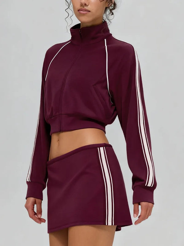 SPARK New Autumn/Winter Modal Air Layer Jacket with White Stripes QY6609