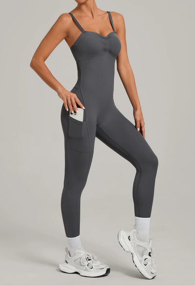 SPARK Women’s Versatile Yoga Jumpsuit with Side Pockets TF80663