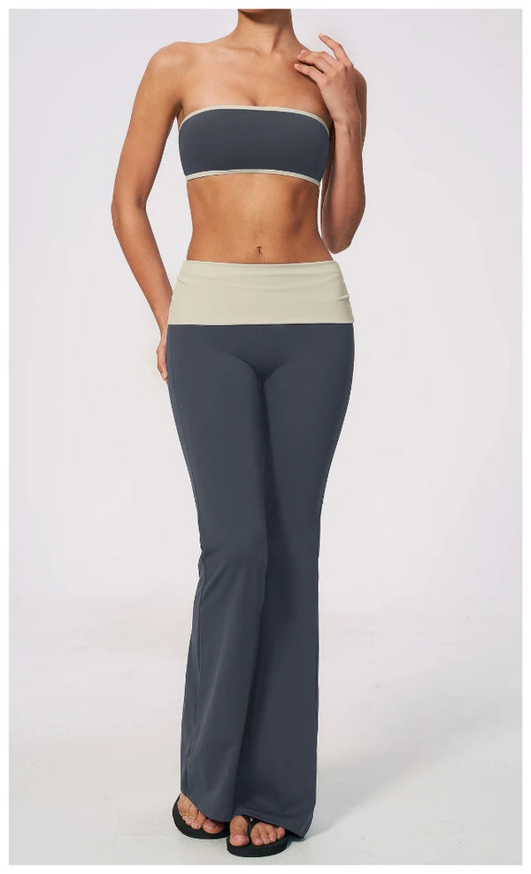 SPARK Women's Color-block Yoga Tube Top ZC2570