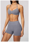 SPARK Women's Seamless Halter Push-up Yoga Sports Bra ZC4535