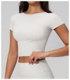 SPARK Women's Buttery-Soft Brushed Athletic Yoga Short Sleeve Top ZC2551
