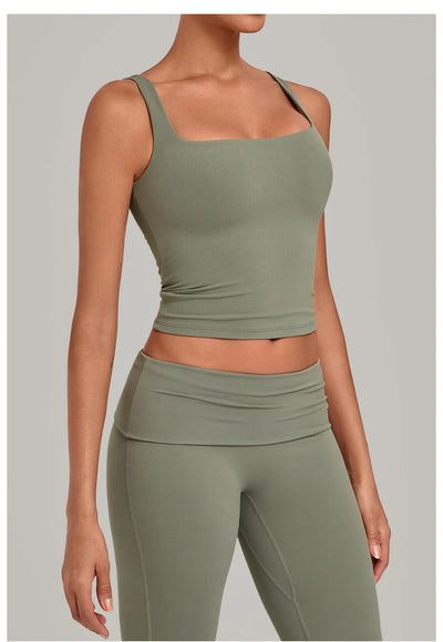 SPARK Women’s Square Neck Yoga Tank Tops TF6012