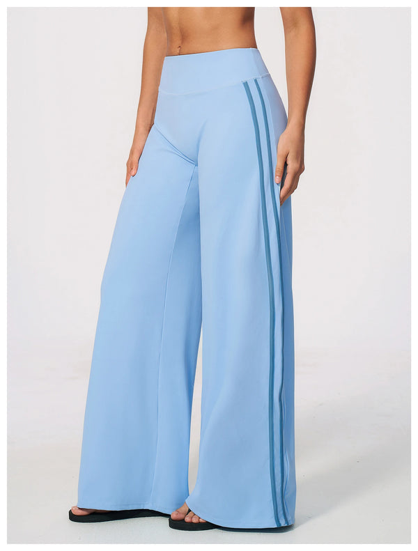 SPARK Women's Contrast Color Wide Leg Yoga Pants ZC3588