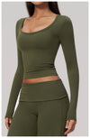 SPARK Women's Long-Sleeve High Stretch Slim-Fit Yoga Top ZC9599