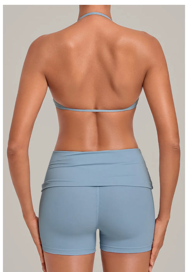 SPARK Women's Halter Neck Sports Bra with Built-In Pads TF8402