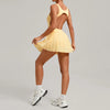 SPARK Women's Backless Pleated Yoga Fitness Tennis Skirt QS3928