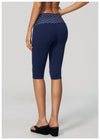 SPARK New Brushed Retro Polka Dot Fold-Over Yoga Capri ZC4549