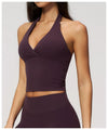 SPARK Women's Halter Deep V-neck Yoga Tank Top ZC4208