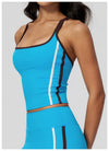 SPARK Women’s Color-Block Crossover Backless Workout Tank Top ZC2578
