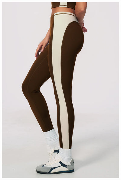 SPARK High Waist Color Block Peach Lift Butt Yoga Leggings ZC2567