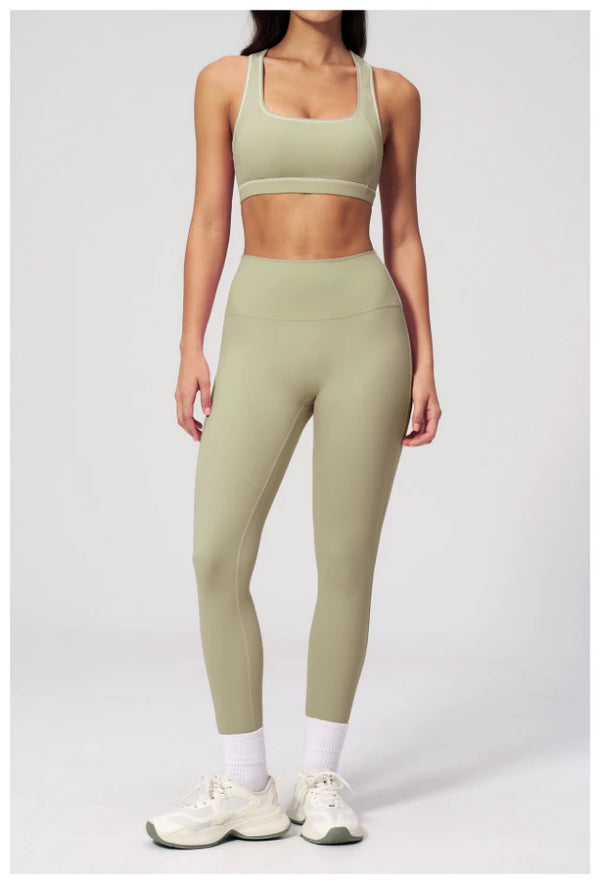 SPARK Contrast Color Brushed Yoga Bra ZC2036