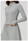 SPARK Women's Brushed Zip-Up Yoga Jacket | Stand Collar Workout & Running Jacket ZC9626-1