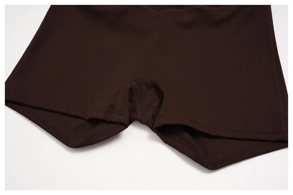 SPARK New Color-Block Cross Waist Yoga Athletic Shorts ZC2578