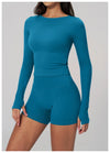SPARK Summer Buttery-Soft Brushed Yoga Fitness Long Sleeve Yoga Top ZC2551
