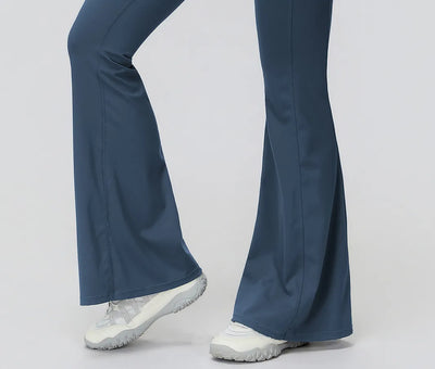 Back Waist Scrunch Flared Pants for Women 