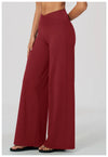 SPARK Women's Naked-Feel Cross Waist Yoga Wide Leg Pants ZC2588