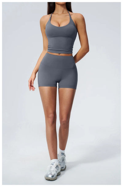 SPARK Women's Halter Neck Tie-Up Yoga Tank Top ZC5560