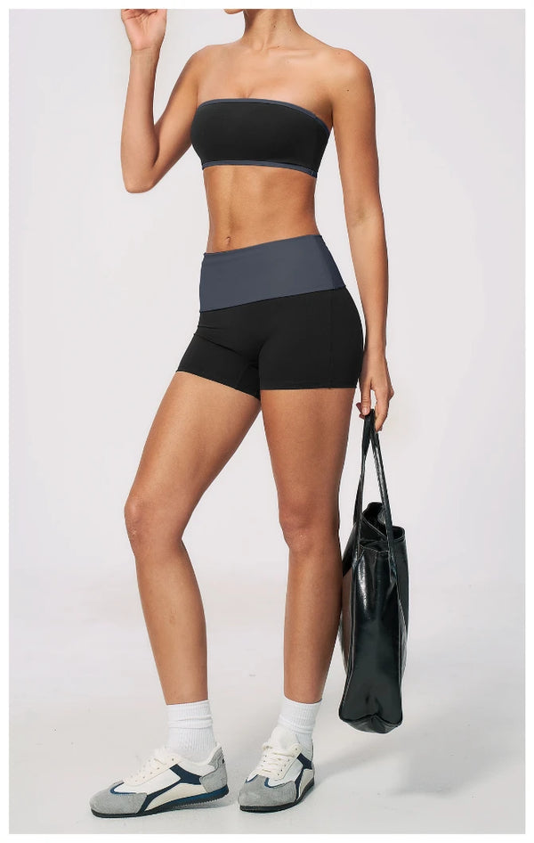 SPARK Women's Color-block Yoga Tube Top ZC2570