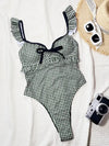 SPARK Black&White Plaid One Piece Swimsuit CHUSG251R