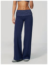 SPARK Retro Polka Dot Fold-Over Yoga Pants ZC4549