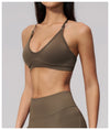 SPARK Seamless Ribbed 3-Way Convertible Yoga Sports Bra ZC3597