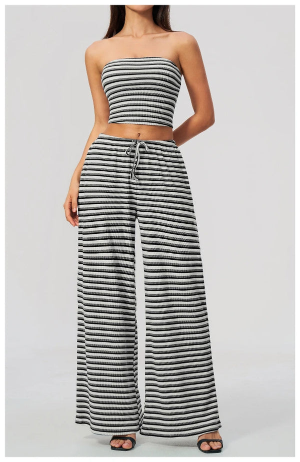 SPARK Women's Striped Loose-fit Yoga Sweatpants ZC4556