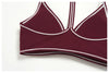 SPARK Women's Color-Block V-neck Halter Yoga Bra ZC9615