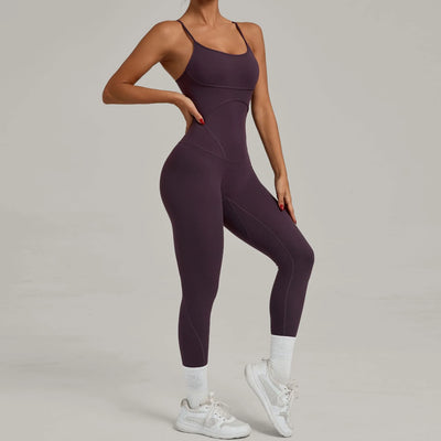 SPARK Cross Adjustable Shoulder Straps Fitness Jumpsuit QS0012